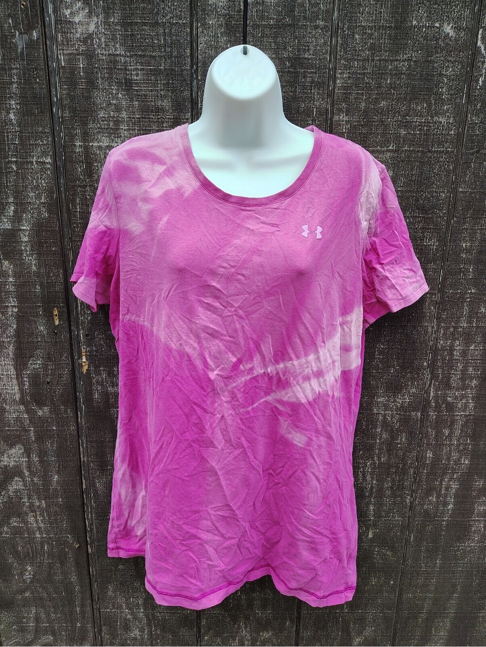 Under Armour Pink Charged Cotton Semi-fitted Heat Gear Top